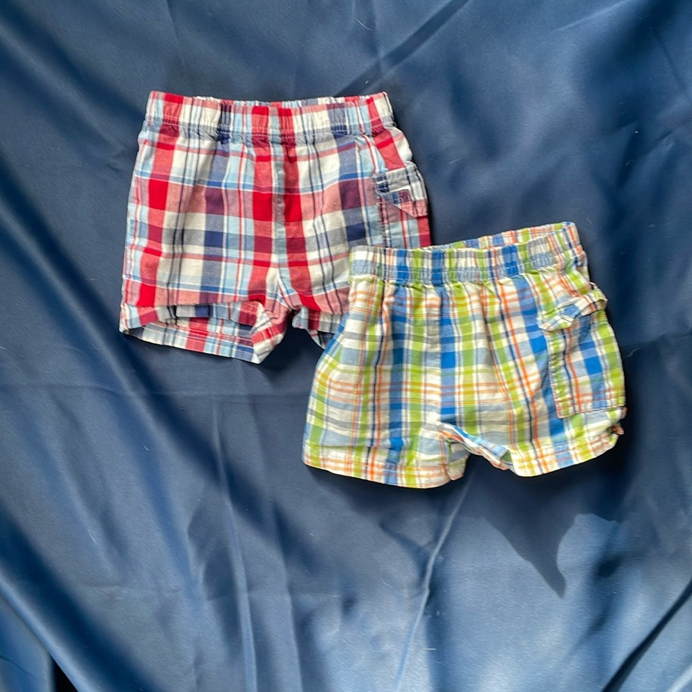 12 month Garanimals plaid shorts - 2 pairs
